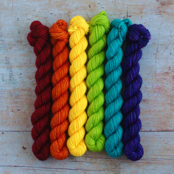 Rainbow Minis :: 6 DK mini skeins